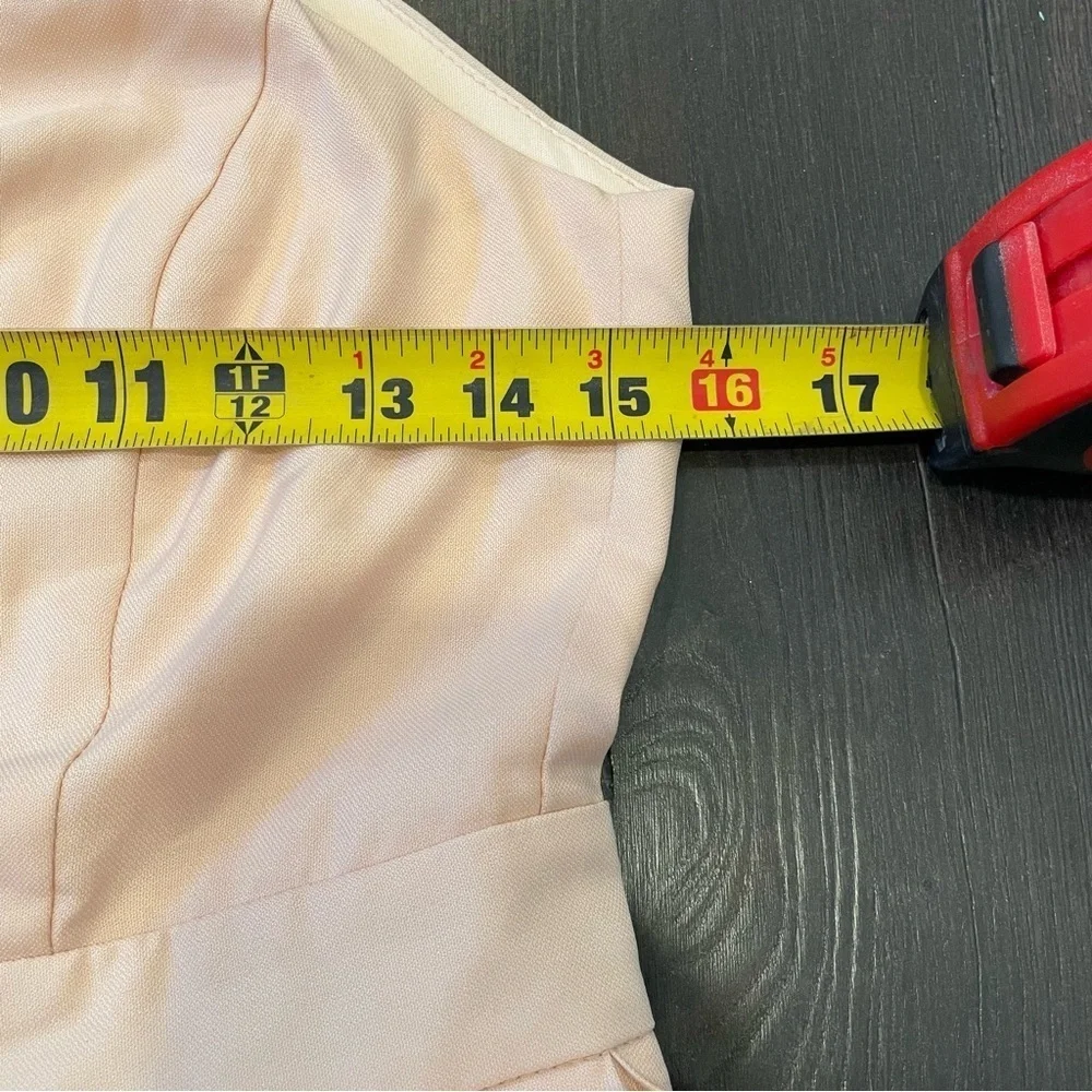 Lulus Dress Womens Medium Peach Back Zip Lined Stretchy Halter Skater - Picture 8 of 10